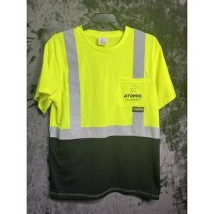 Radians Hi Vis Safety Shirt Men's XL ANSI Class 2 Atomic Transport Yellow